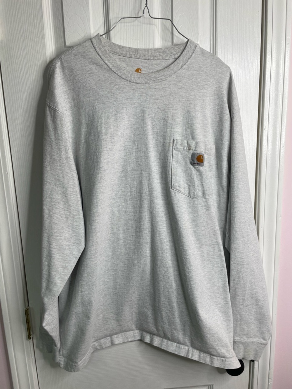 Carhartt Light Heather Gray Long Sleeve Pocket Tee